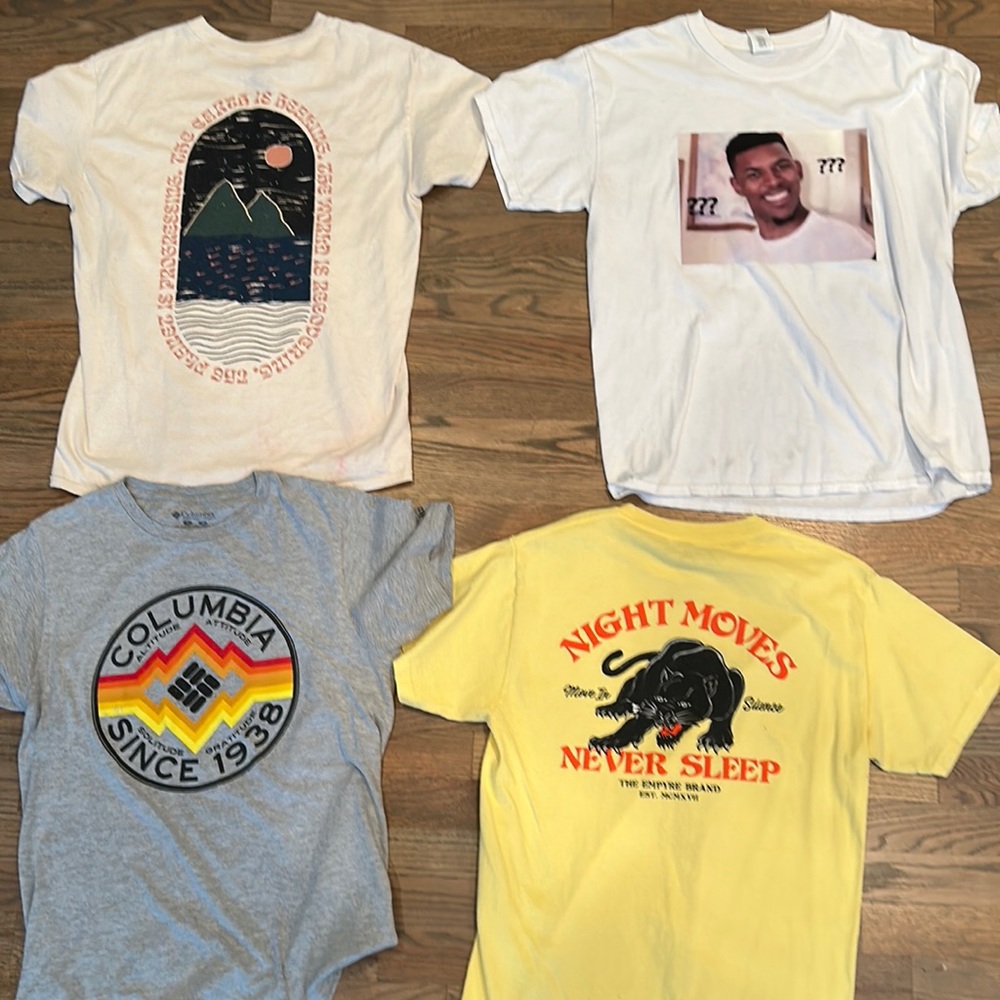 4mens tshirts 3 M 1 large (fits like M)